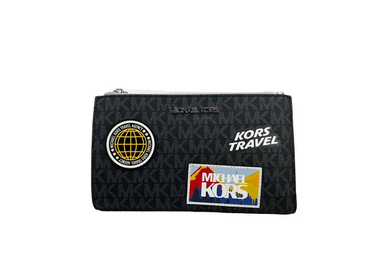 Michael Kors Jet Set Travel Geldbörse mit doppeltem Reißverschluss und Handgelenksriemen