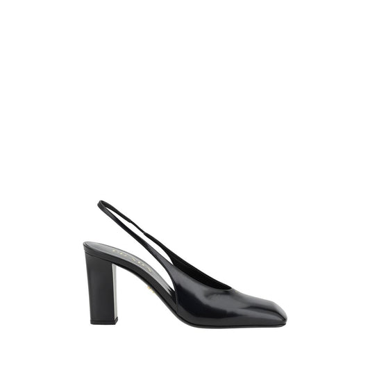 Escarpins Prada en cuir de veau noir