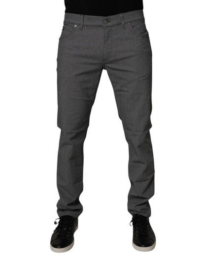 Jean skinny en coton stretch gris Dolce &amp; Gabbana