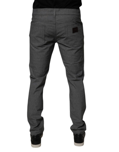 Jean skinny en coton stretch gris Dolce &amp; Gabbana