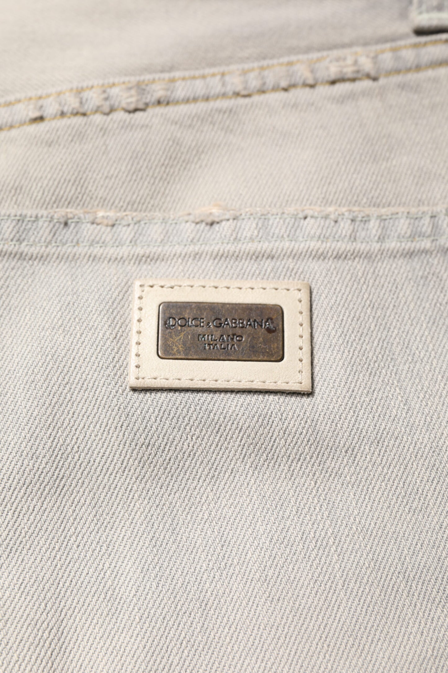 Jean skinny en coton gris clair Dolce &amp; Gabbana