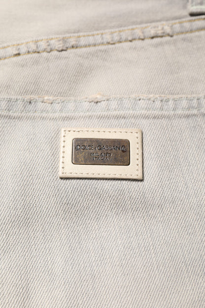 Jean skinny en coton gris clair Dolce &amp; Gabbana