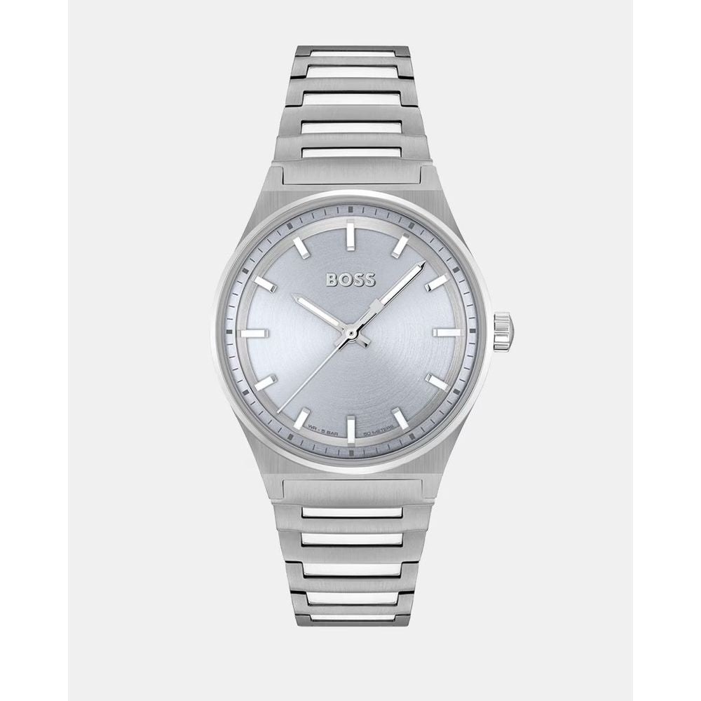 Montre en acier inoxydable argenté
