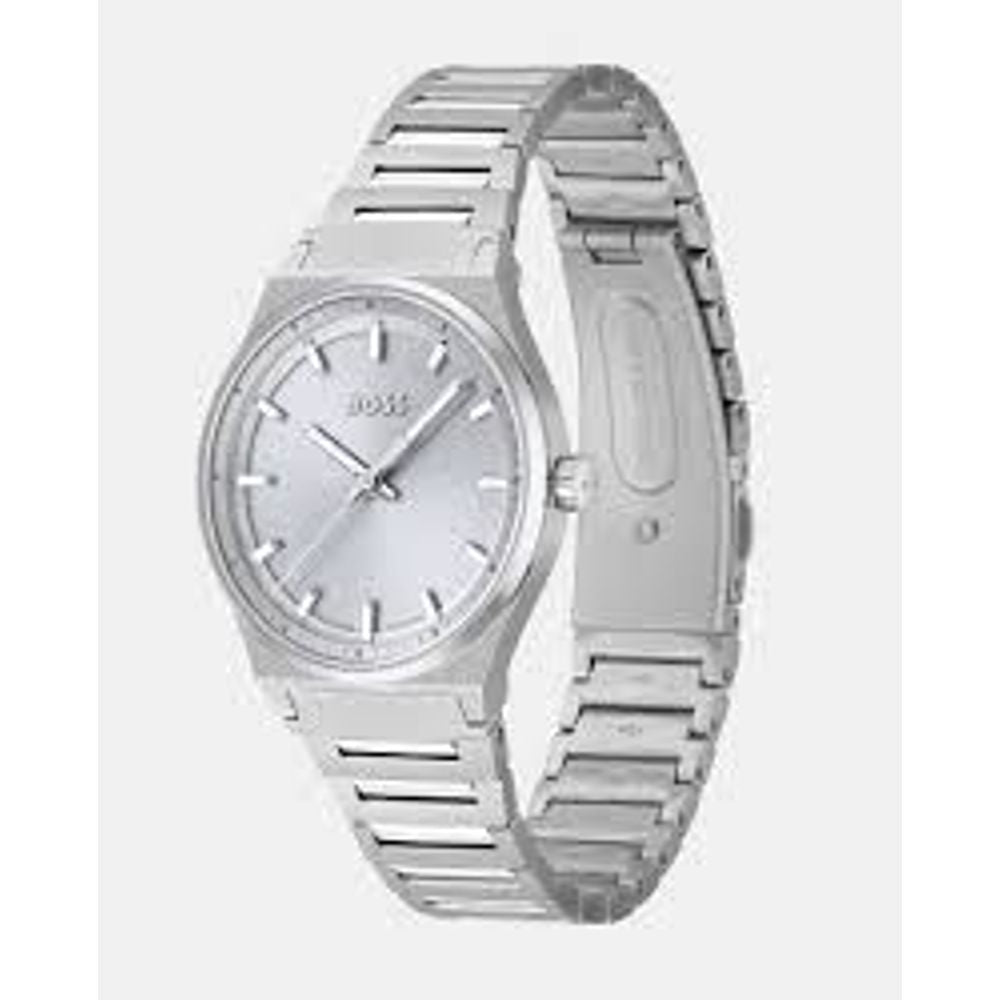 Montre en acier inoxydable argenté