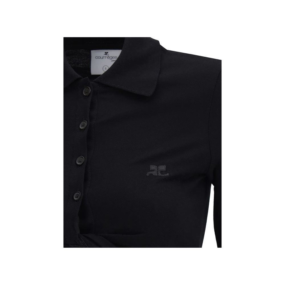 Polo Courrèges avec détail torsadé