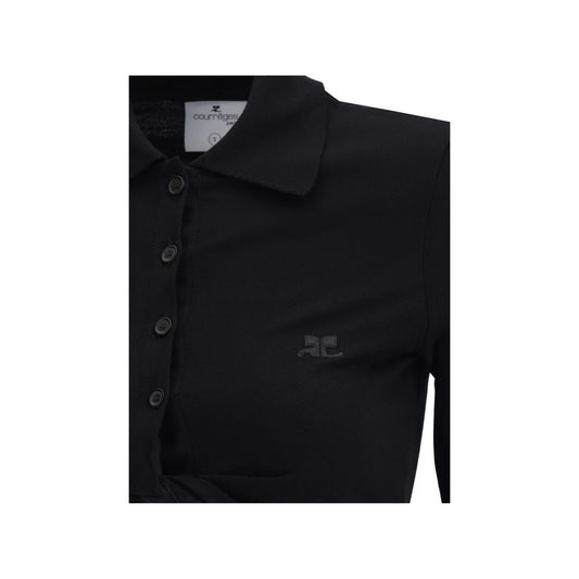 Courrèges Polo mit gedrehtem Detail