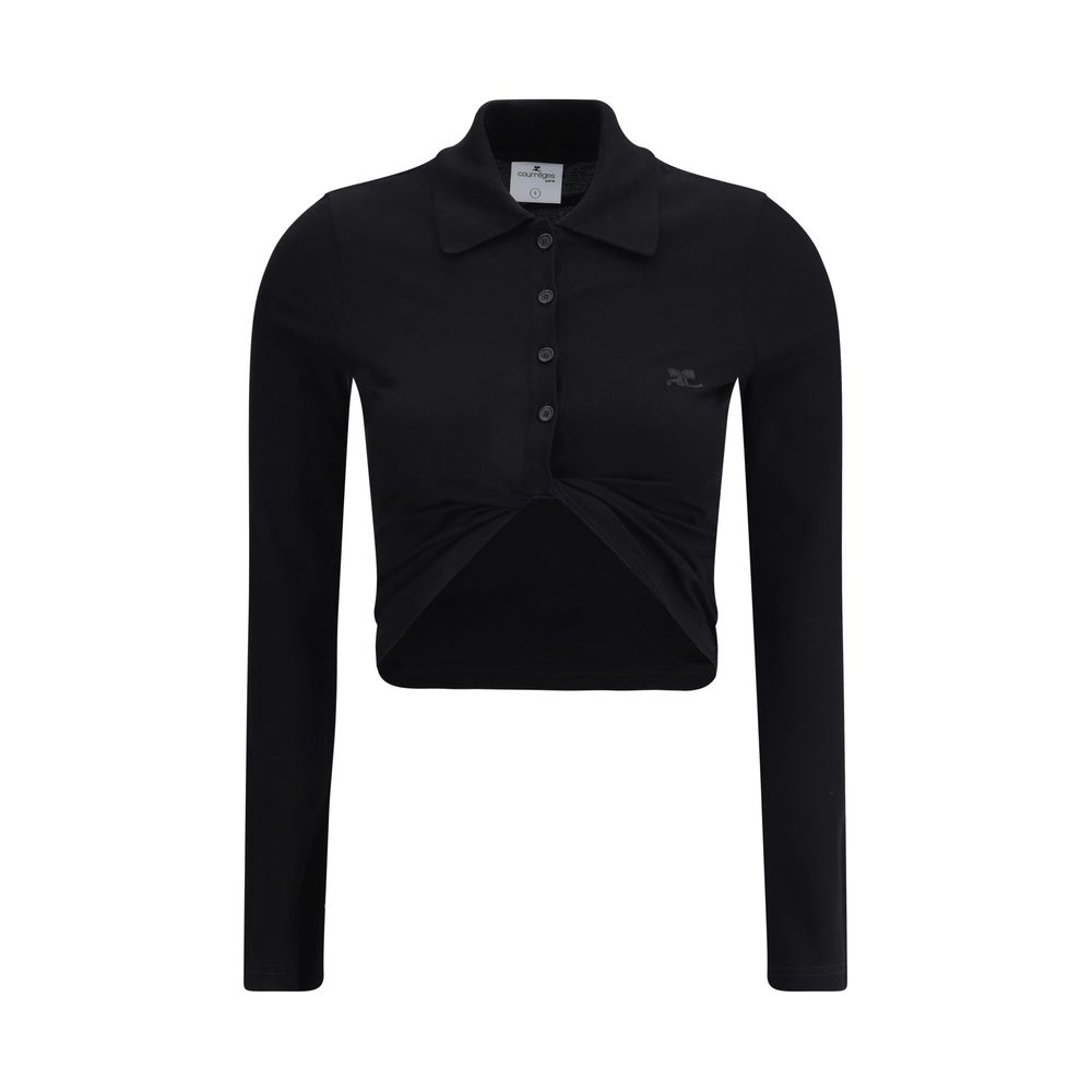 Polo Courrèges avec détail torsadé