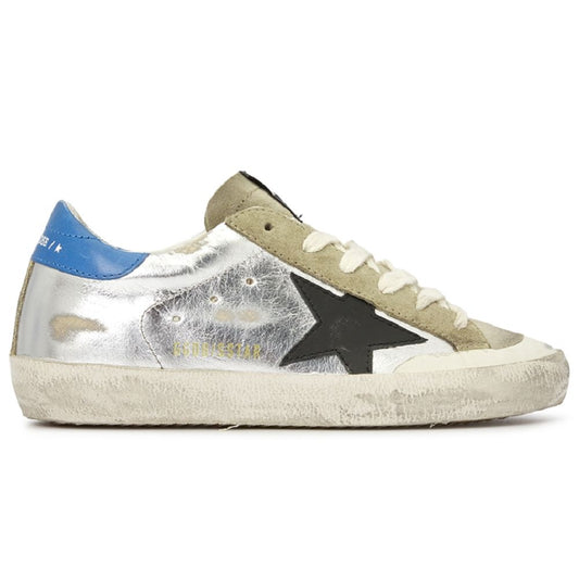 Golden Goose Grauer Sneaker aus Kalbsleder