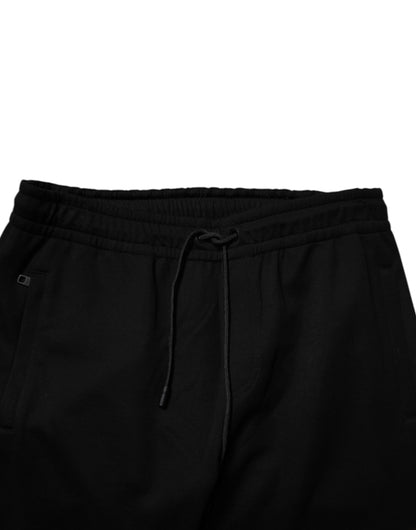 Pantalon de jogging en coton mélangé noir Dolce &amp; Gabbana