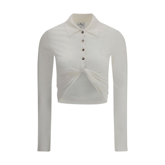 Courrèges Polo mit gedrehtem Detail