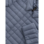 Blue Polyester Jackets & Coat