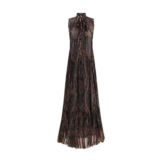 Saint Laurent Paisley-langes Kleid