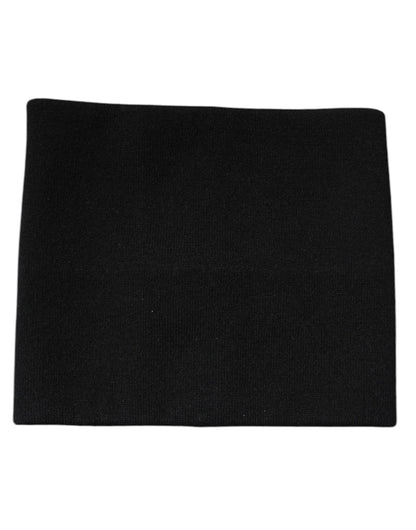 Foulard carré en cachemire noir Dolce &amp; Gabbana