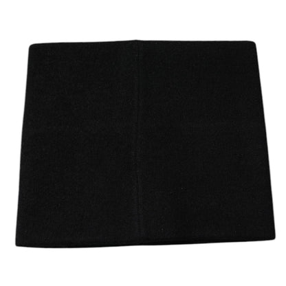 Foulard carré en cachemire noir Dolce &amp; Gabbana avec logo DG