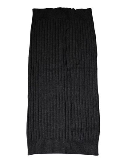 Foulard cache-cou en cachemire noir Dolce &amp; Gabbana