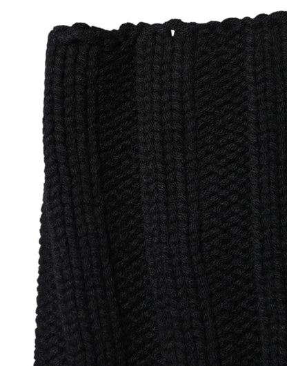 Foulard cache-cou en cachemire noir Dolce &amp; Gabbana