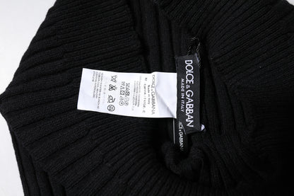 Foulard cache-cou en cachemire noir Dolce &amp; Gabbana