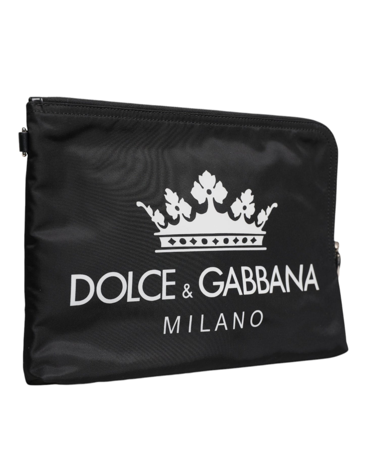 Pochette en nylon noir imprimé DG Milano Dolce &amp; Gabbana