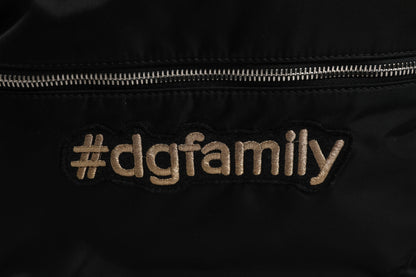 Sac à dos Dolce &amp; Gabbana en nylon noir #DGFAMILY orné de strass VULCANO