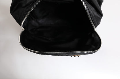 Sac à dos Dolce &amp; Gabbana en nylon noir #DGFAMILY orné de strass VULCANO