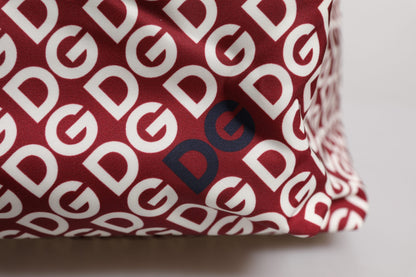 Sac à dos de voyage Dolce &amp; Gabbana en nylon rouge et blanc avec logo DG imprimé