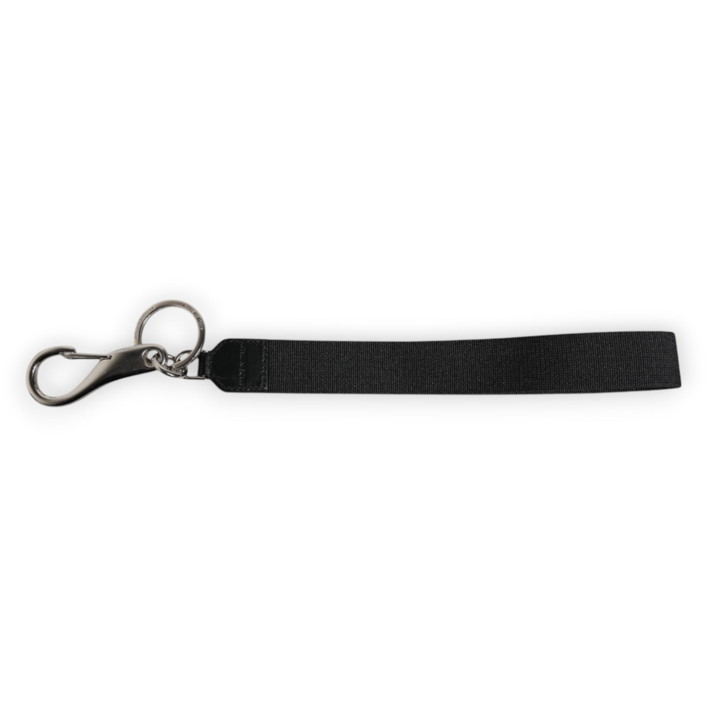 Porte-clés Dolce &amp; Gabbana en nylon noir avec logo DG Crown pour homme