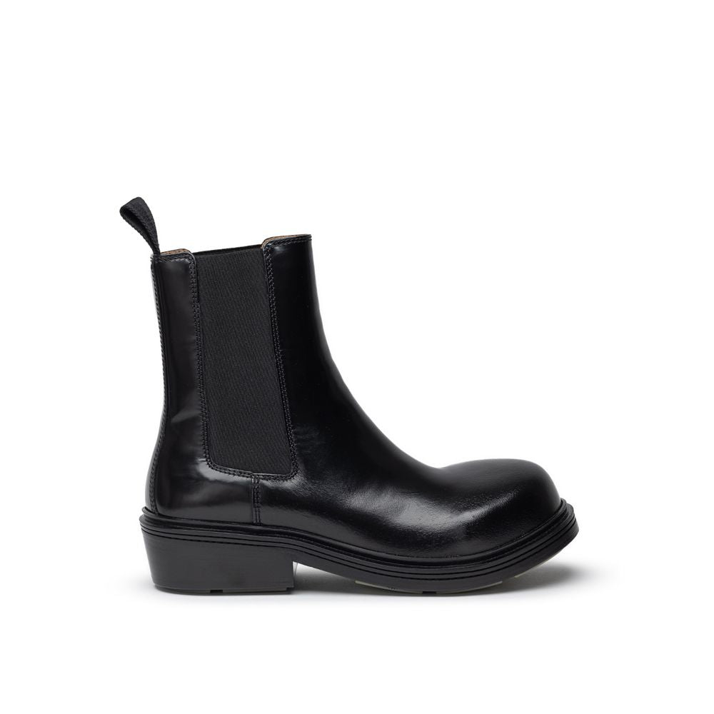 Botte en cuir noir