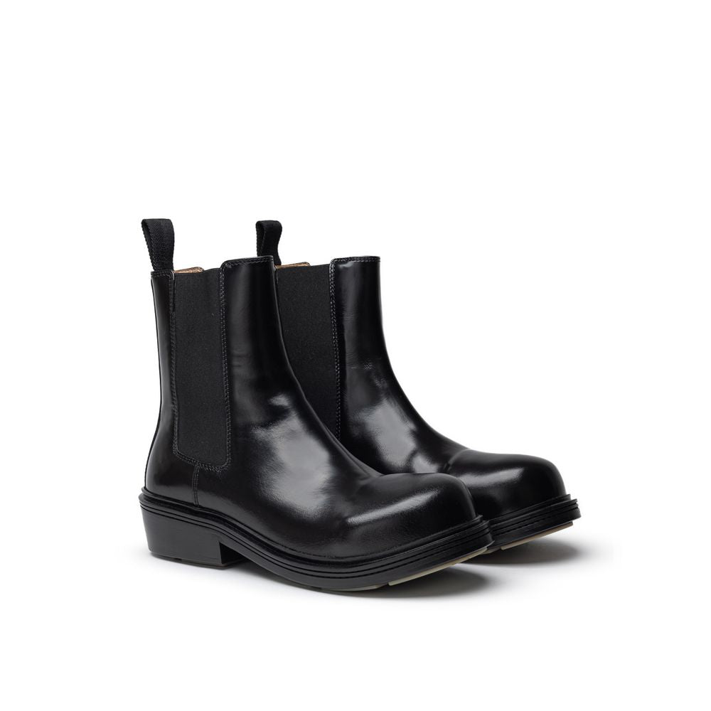 Botte en cuir noir