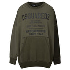 Sweat à capuche en coton vert Dsquared²