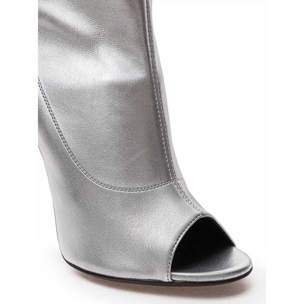 Giuseppe Zanotti Grauer Lederstiefel