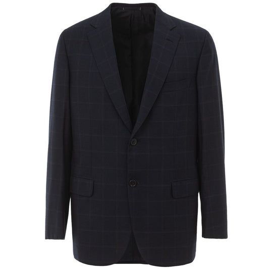 Blazer en laine bleu Brioni