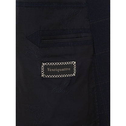 Blazer en laine bleu Brioni