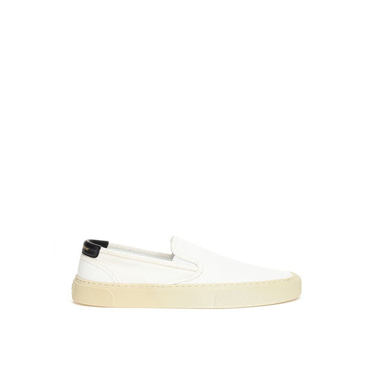 Saint Laurent – Weiße Baumwoll-Sneaker