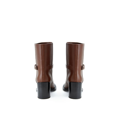 Burberry Brauner Lederstiefel