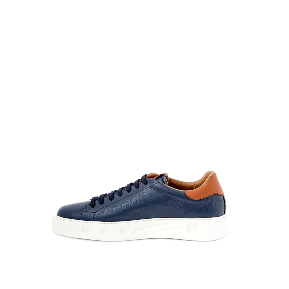 Blauer Ledersneaker von Roberto Cavalli