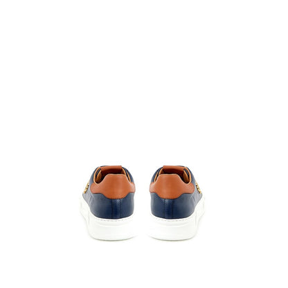 Blauer Ledersneaker von Roberto Cavalli