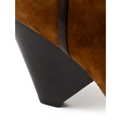 Saint Laurent – Braune Wildlederstiefel