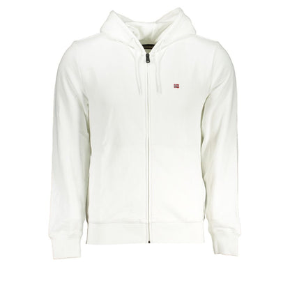 Napapijri – Elegantes weißes Kapuzensweatshirt aus Baumwolle