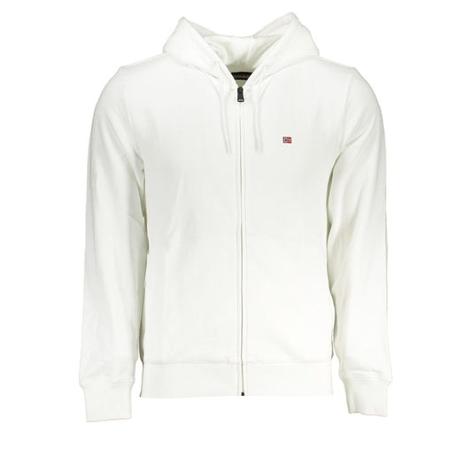 Napapijri – Elegantes weißes Kapuzensweatshirt aus Baumwolle