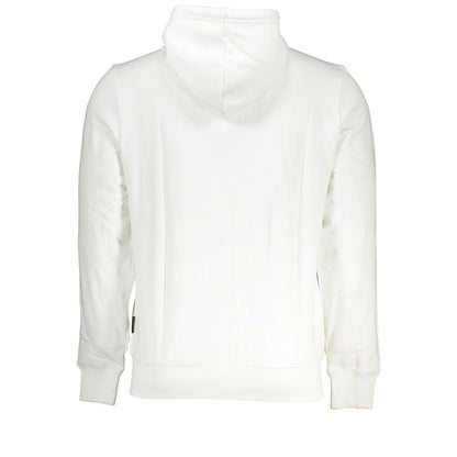 Napapijri – Elegantes weißes Kapuzensweatshirt aus Baumwolle