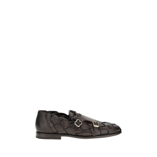 Santoni Loafer aus gewebtem Gewebe