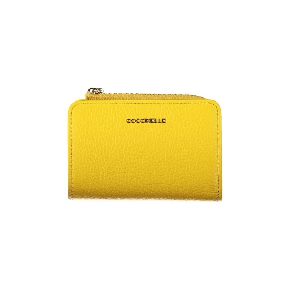 Coccinelle Gelbes Leder Damen Portemonnaie