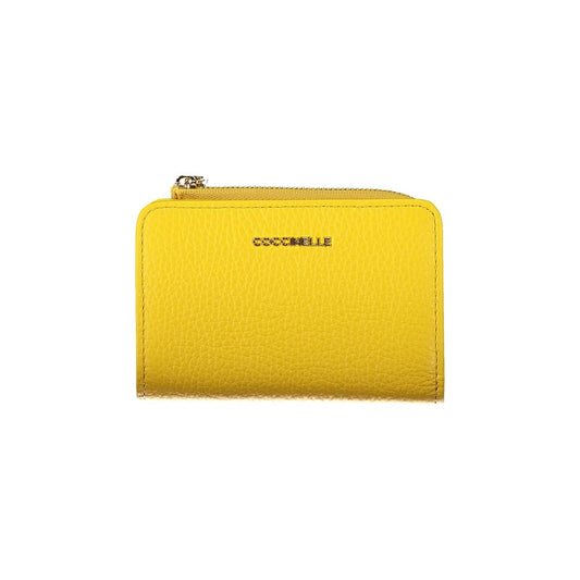 Coccinelle Gelbes Leder Damen Portemonnaie