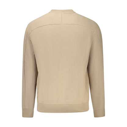 Pull homme en coton beige Hugo Boss