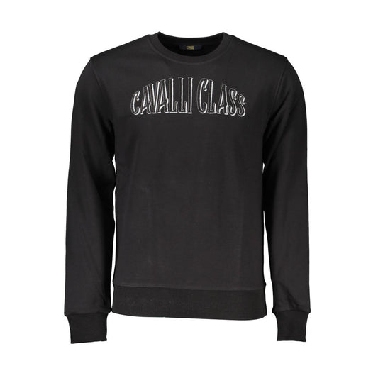 Cavalli Class Schwarzer Herrenpullover aus Baumwolle