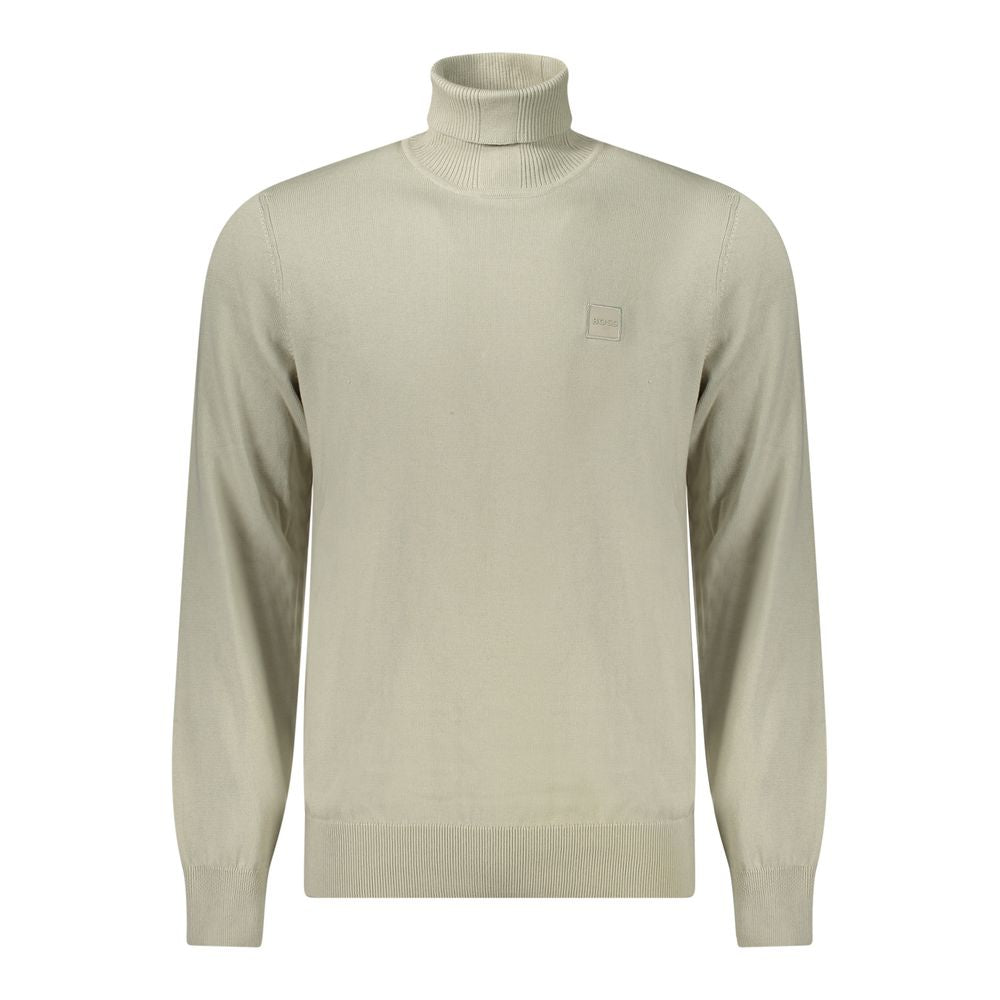 Pull homme en coton beige Hugo Boss