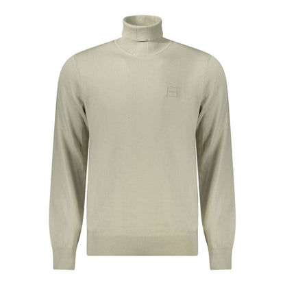 Pull homme en coton beige Hugo Boss