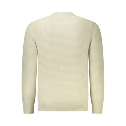 Pull homme en coton beige Hugo Boss