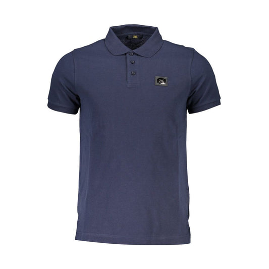 Cavalli Class Herren Poloshirt aus blauer Baumwolle