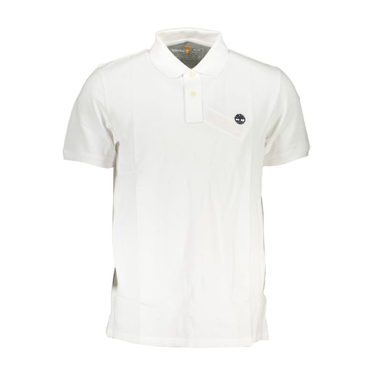 Weißes Poloshirt aus Baumwolle von Timberland